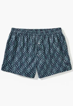 Boxershorts|Boxers-Zimmerli Cotton Sateen PrintBoxer Shorts - geo blues
