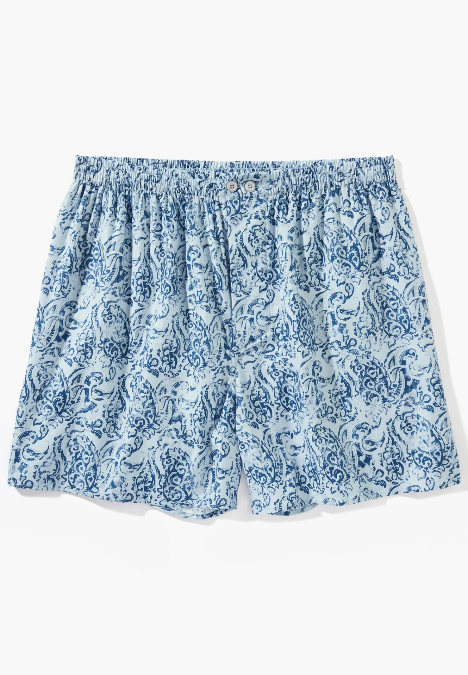 Boxershorts|Boxers-Zimmerli Cotton Sateen PrintBoxer Shorts - paisley blue