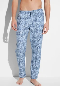 Pantalons|Pantalons-Zimmerli Cotton Sateen PrintPantalon - paisley blue