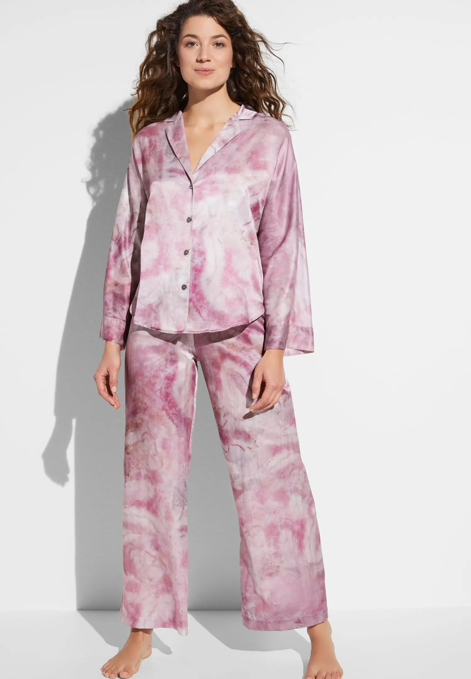 Pyjamas-Zimmerli Cotton/Silk PrintPyjama longues - shades of marble