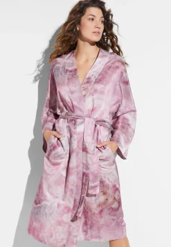 Peignoirs-Zimmerli Cotton/Silk PrintRobe de chambre longue - shades of marble