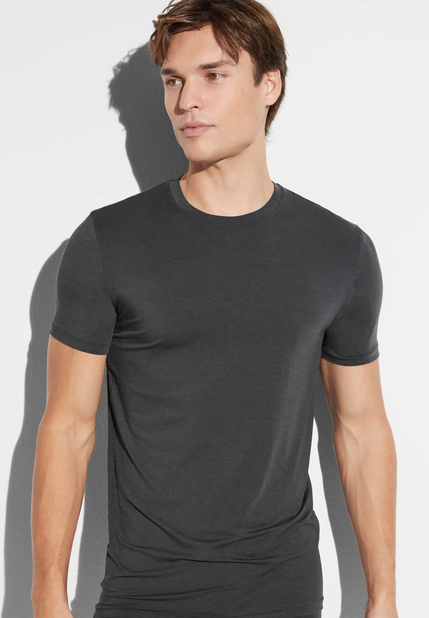 T-Shirts|T-Shirts-Zimmerli Cozy ComfortT-Shirt à manches courtes - raven
