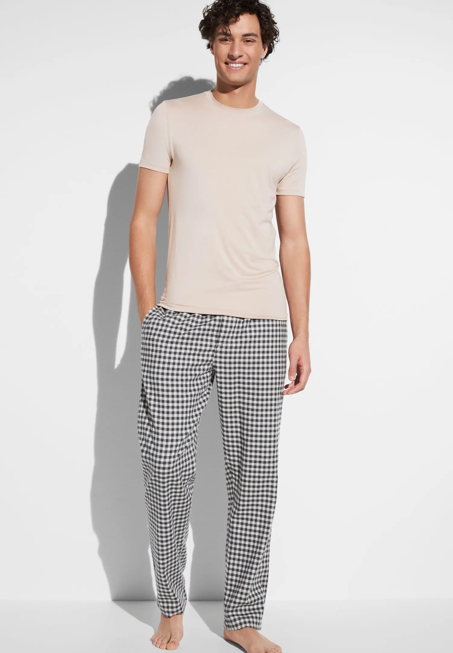 T-Shirts|T-Shirts-Zimmerli Cozy ComfortT-Shirt à manches courtes - travertin