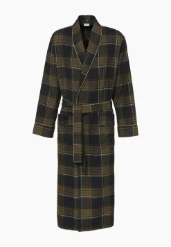 Peignoirs-Zimmerli Cozy FlannelMorgenmantel lang - navy check