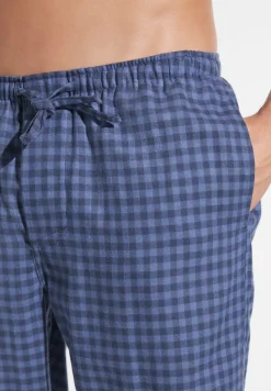 Pantalons|Pantalons-Zimmerli Cozy FlannelPantalon - blue check