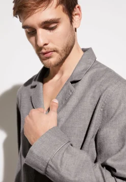 Pyjamas-Zimmerli Cozy FlannelPyjama lang - grau