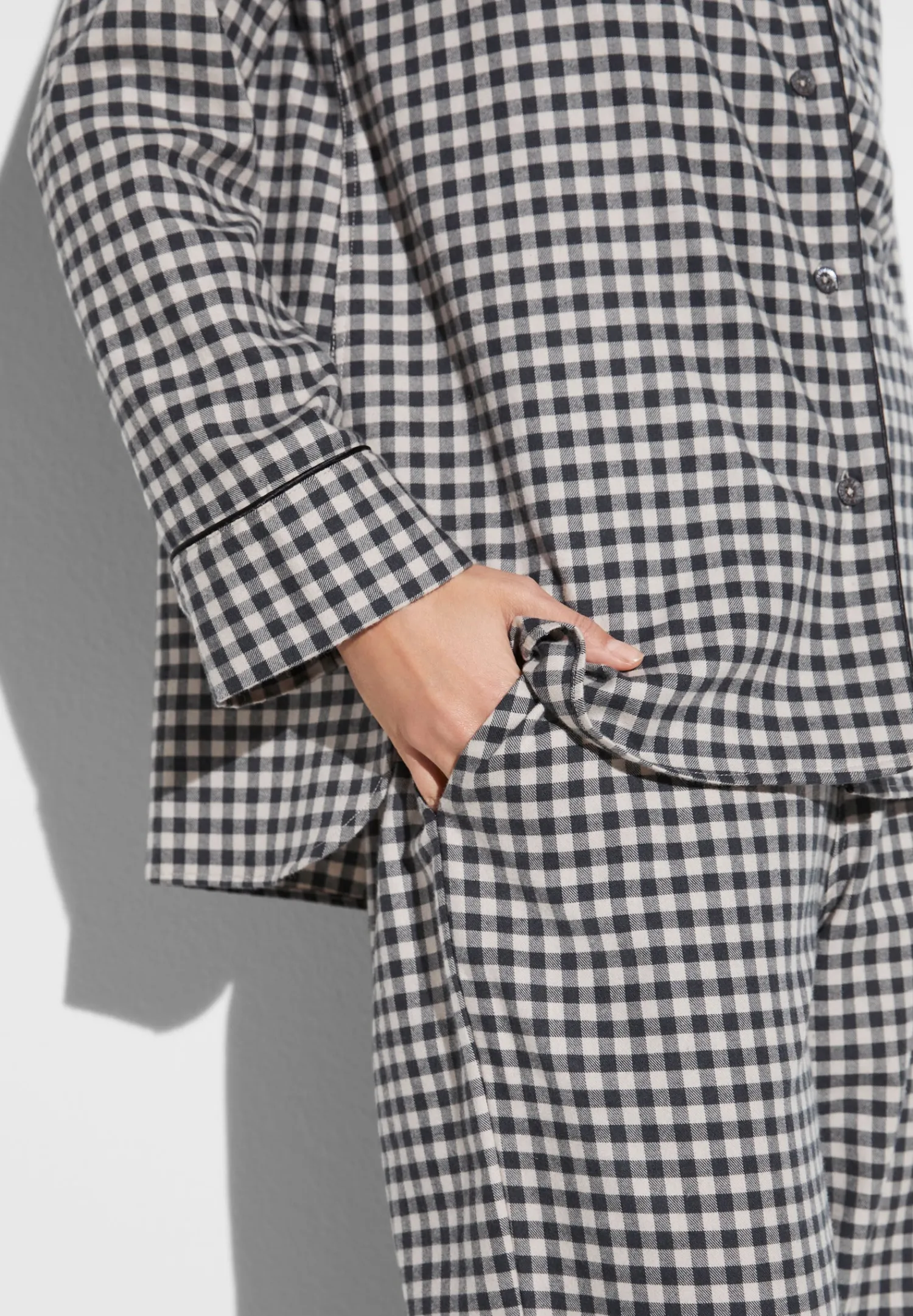 Pyjamas-Zimmerli Cozy FlannelPyjama longues - oat check