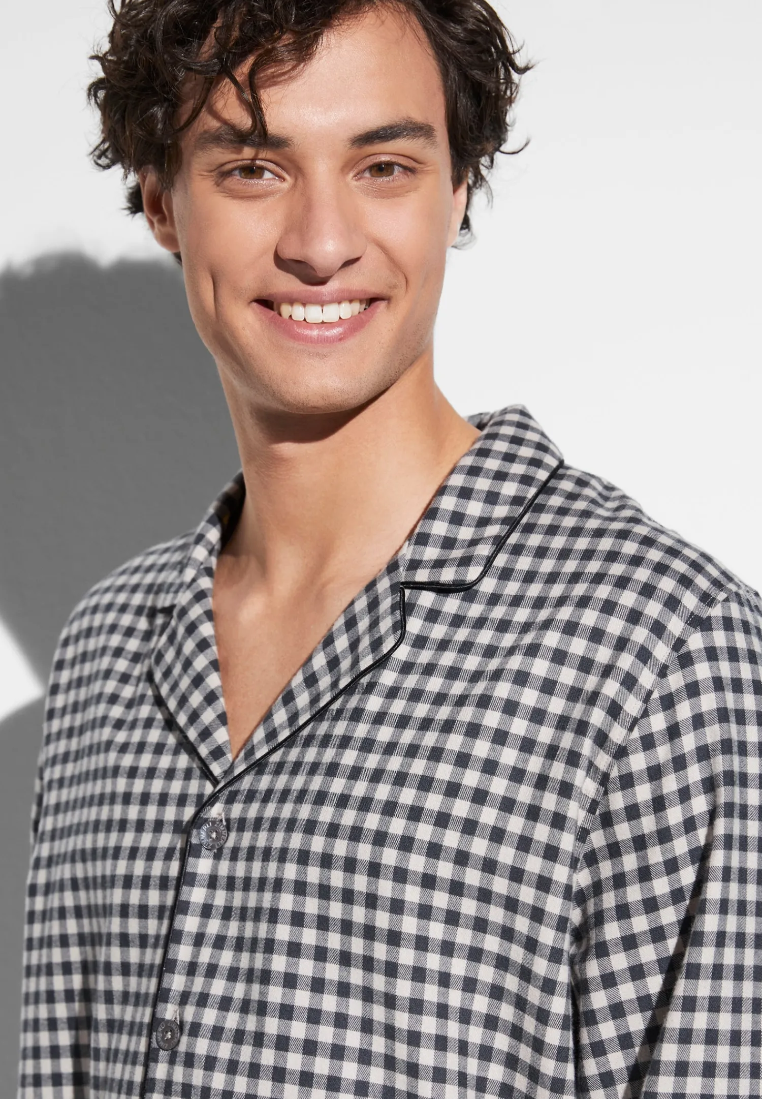 Pyjamas-Zimmerli Cozy FlannelPyjama longues - oat check