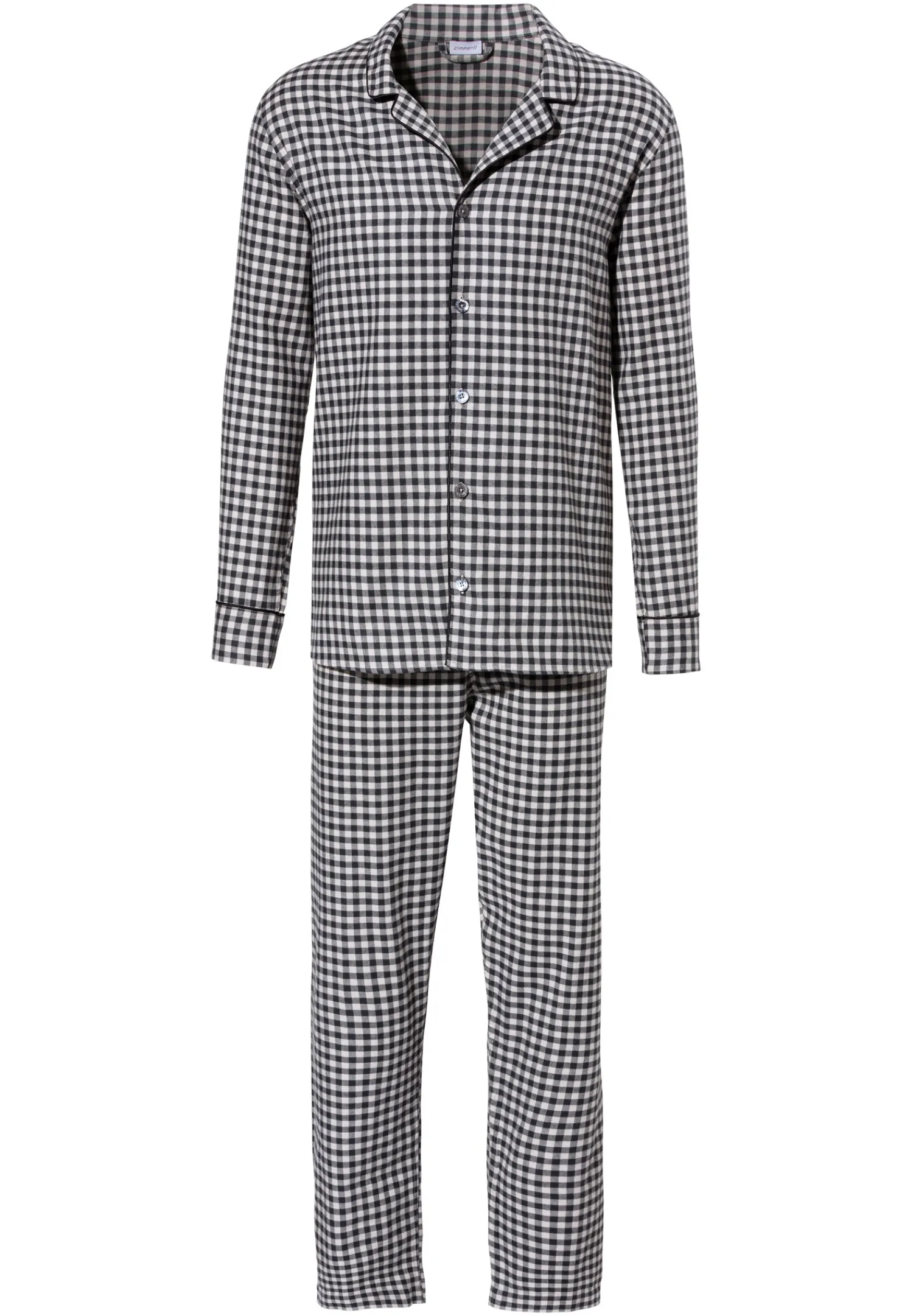 Pyjamas-Zimmerli Cozy FlannelPyjama longues - oat check