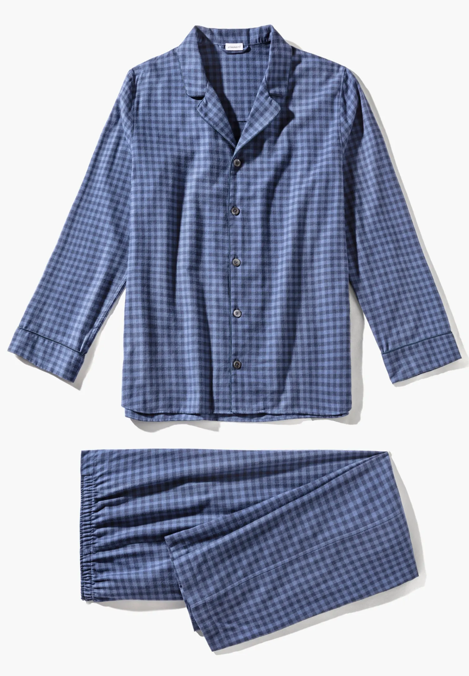 Pyjamas-Zimmerli Cozy FlannelPyjama longues - blue check