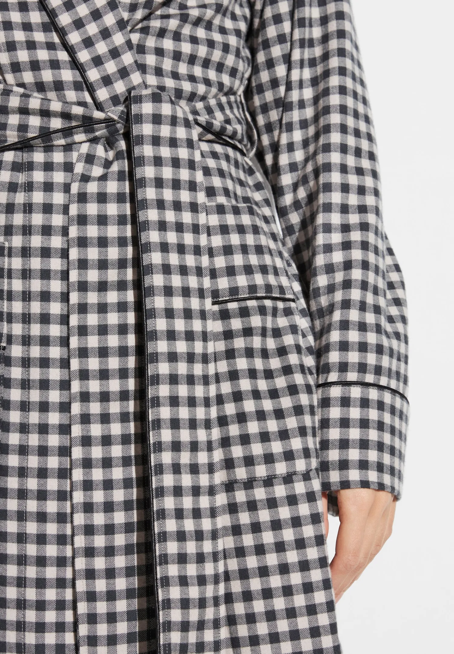 Peignoirs-Zimmerli Cozy FlannelRobe de chambre longue - oat check