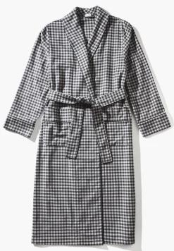 Peignoirs-Zimmerli Cozy FlannelRobe de chambre longue - oat check