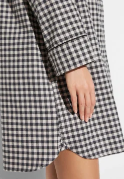 T-Shirts À Manches Longues|Chemises De Nuit-Zimmerli Cozy FlannelTee-shirt de nuit manches longues - oat check