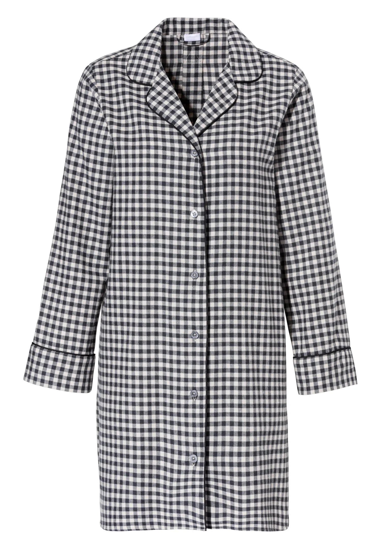 T-Shirts À Manches Longues|Chemises De Nuit-Zimmerli Cozy FlannelTee-shirt de nuit manches longues - oat check