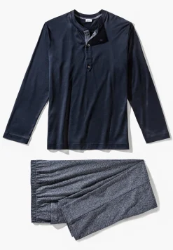 Pyjamas-Zimmerli FilodiscoziaPyjama longues - dark blue