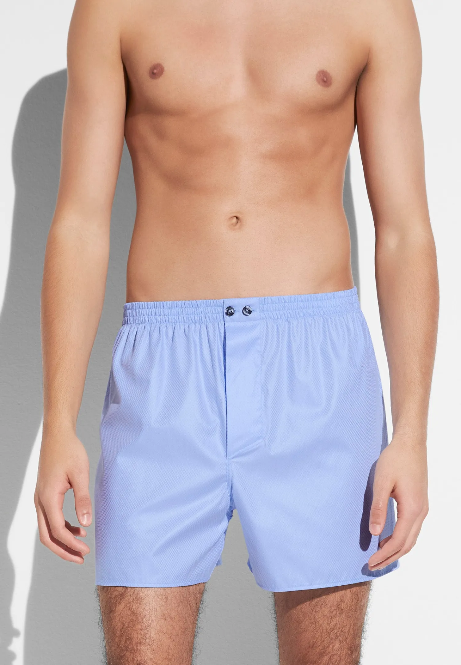 Boxershorts|Boxers-Zimmerli Luxury JacquardBoxer Shorts - light blue
