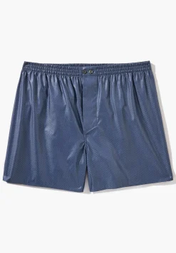 Boxershorts|Boxers-Zimmerli Luxury JacquardBoxer Shorts - dark blue