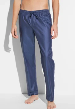 Pantalons|Pantalons-Zimmerli Luxury JacquardHose lang - dark blue