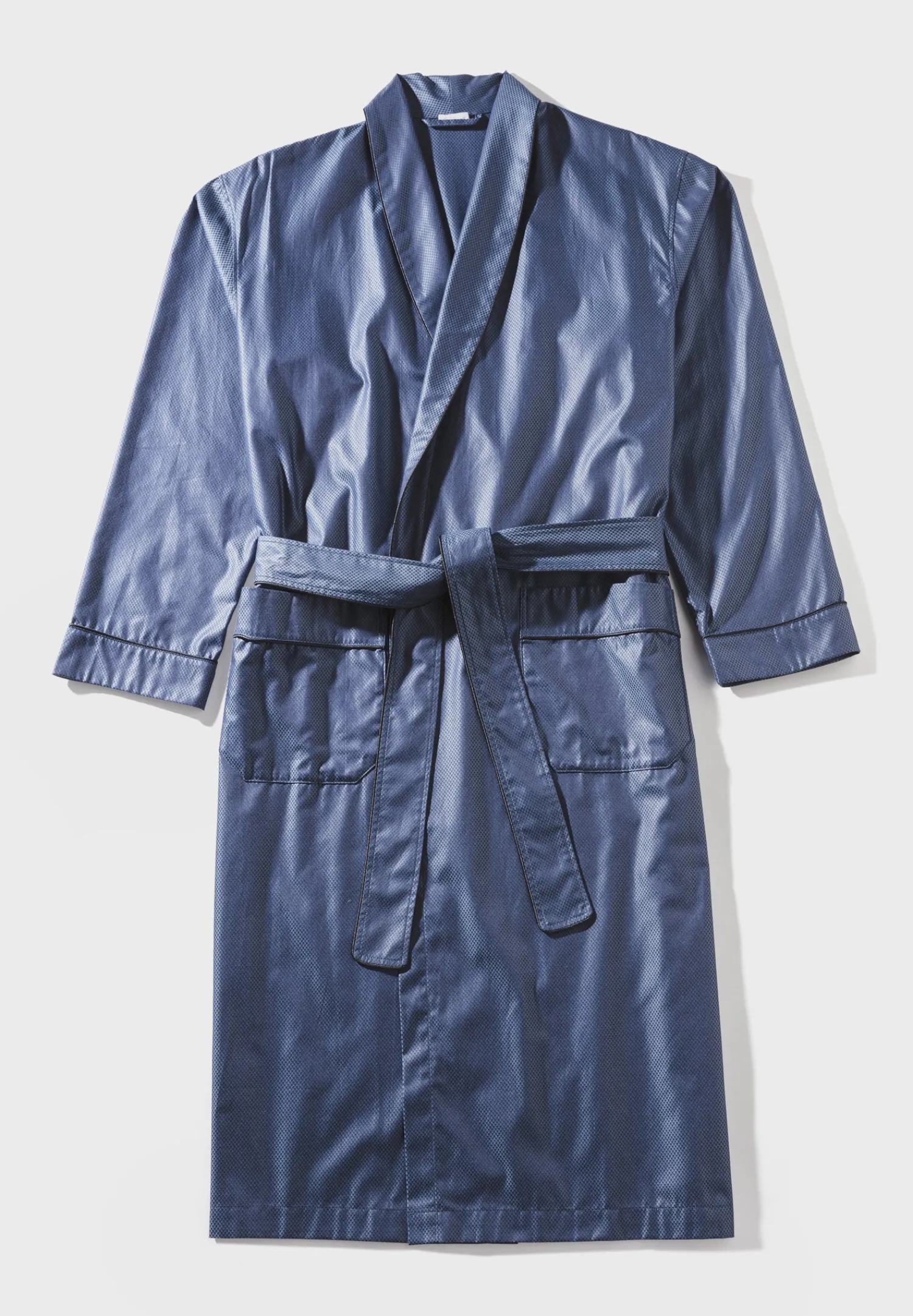 Peignoirs-Zimmerli Luxury JacquardMorgenmantel lang - dark blue