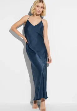 Chemises De Nuit-Zimmerli Luxury SilkChemise de nuit bretelles spaghetti - midnight navy