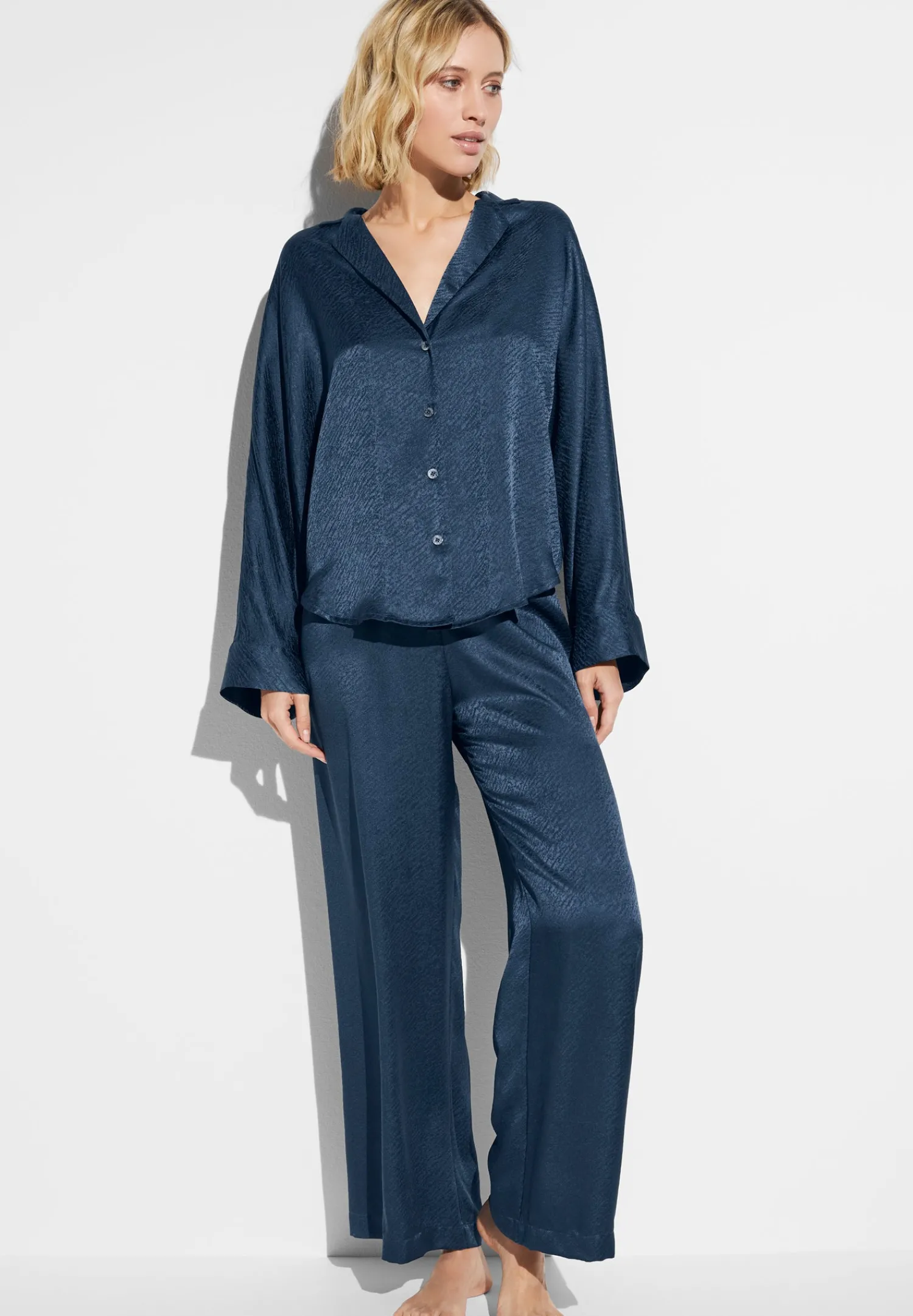 Pyjamas-Zimmerli Luxury SilkPyjama longues - midnight navy