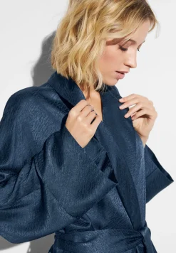 Peignoirs-Zimmerli Luxury SilkRobe de chambre longue - midnight navy