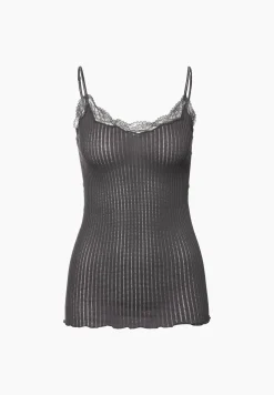 Maude Privé|Tops Spaghettis-Zimmerli Maude PrivéCaraco fines bretelles - graphite grey