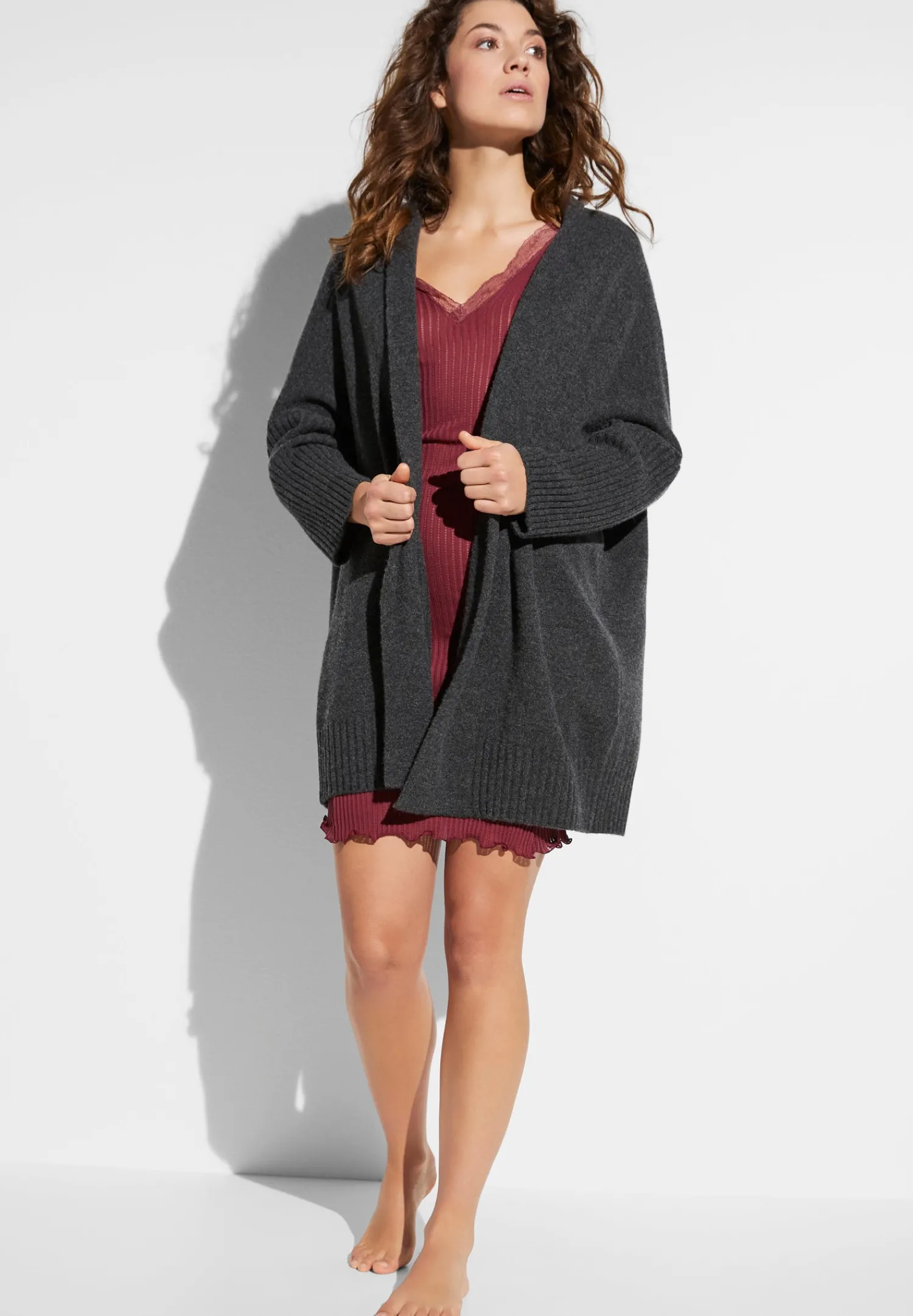 Maude Privé|Chemises De Nuit-Zimmerli Maude PrivéChemise de nuit sans manches - cranberry