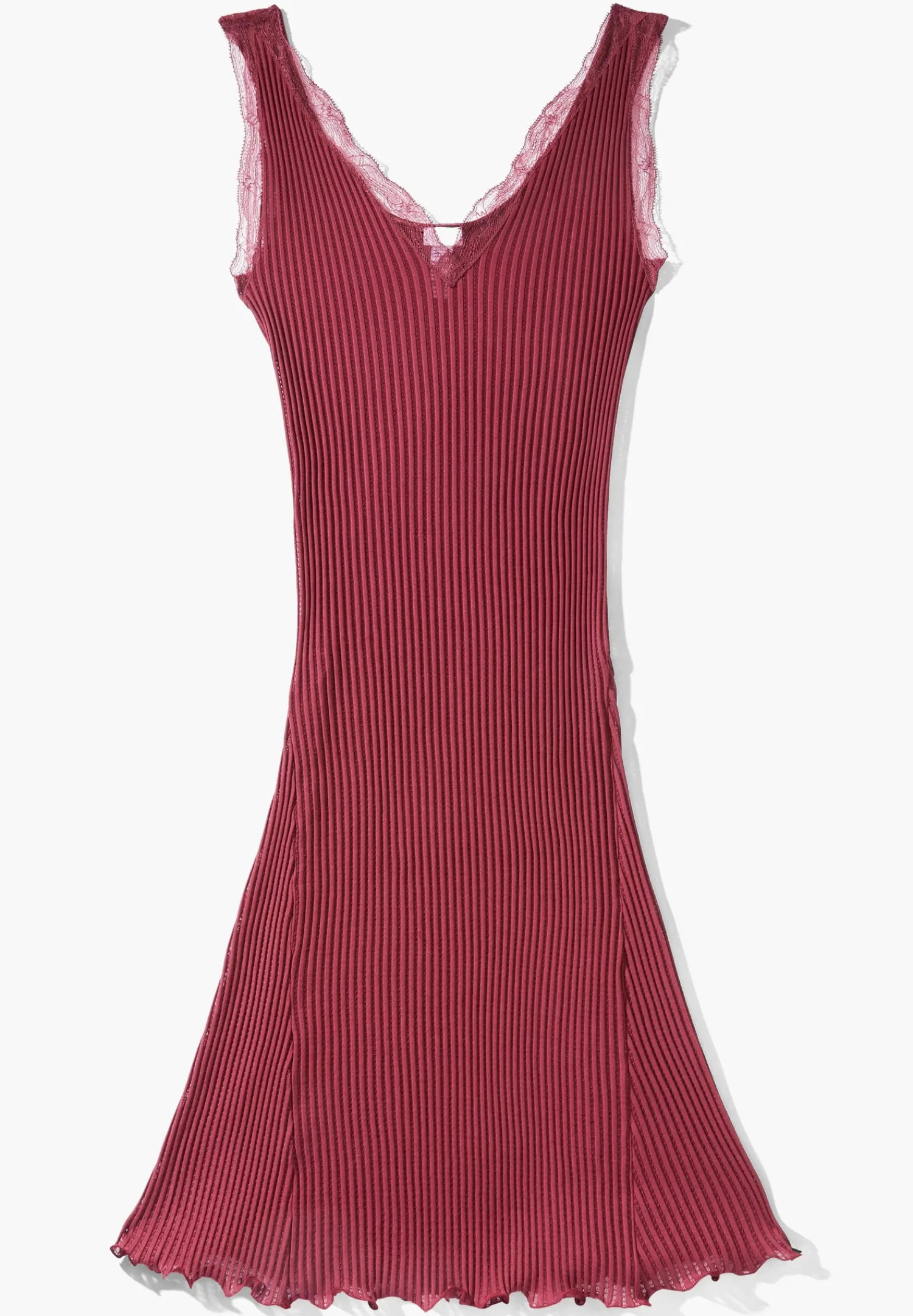 Maude Privé|Chemises De Nuit-Zimmerli Maude PrivéChemise de nuit sans manches - cranberry
