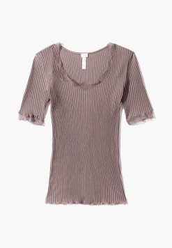 Maude Privé|T-Shirts-Zimmerli Maude PrivéT-Shirt à manches courtes - mauve