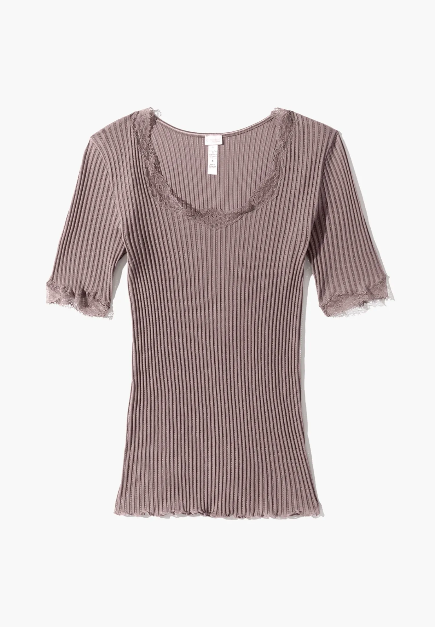 Maude Privé|T-Shirts-Zimmerli Maude PrivéT-Shirt à manches courtes - mauve