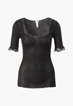 Maude Privé|T-Shirts-Zimmerli Maude PrivéT-Shirt à manches courtes - black