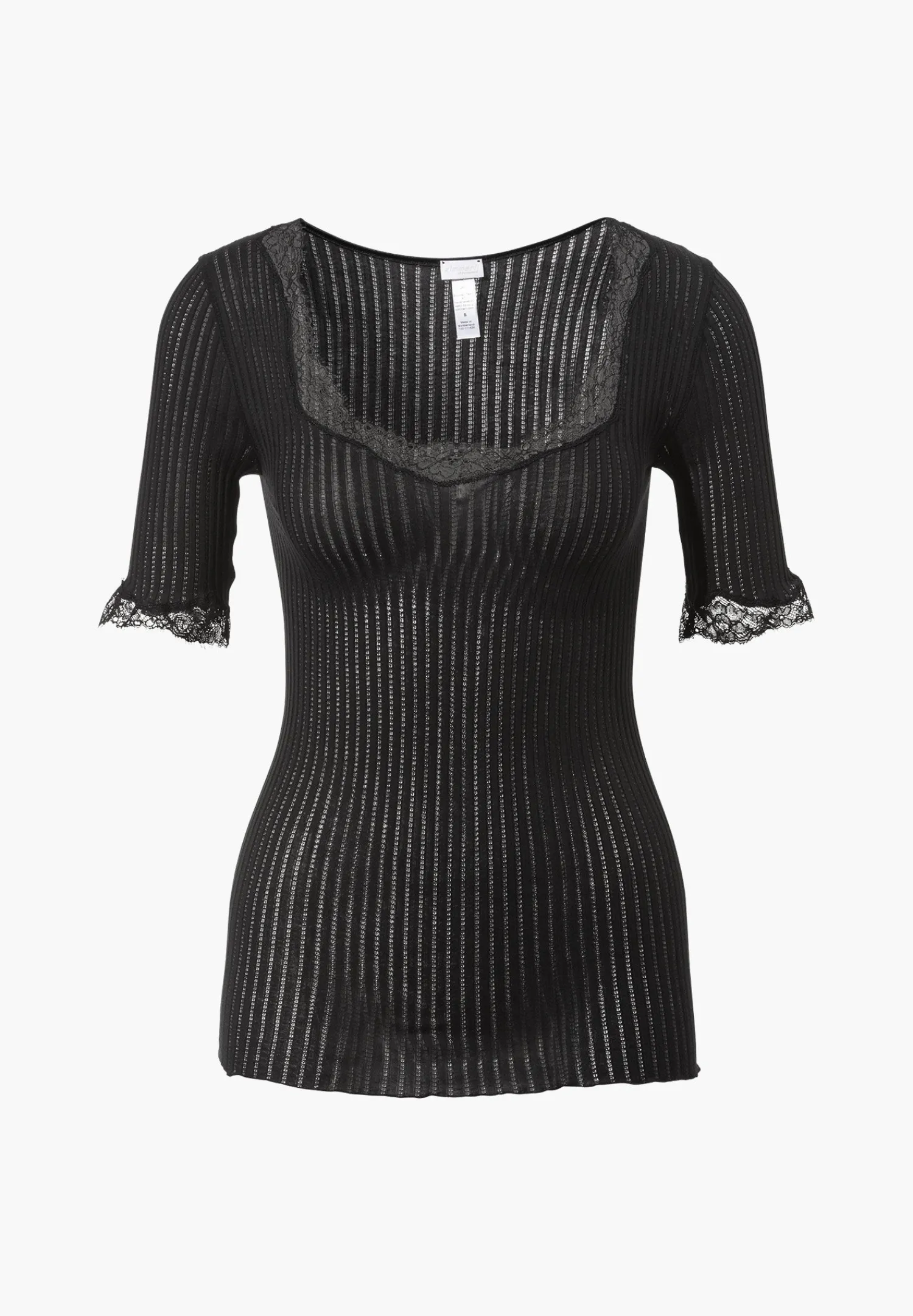 Maude Privé|T-Shirts-Zimmerli Maude PrivéT-Shirt à manches courtes - black