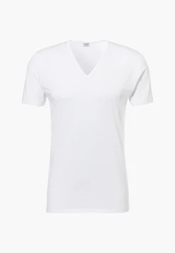 Pure Comfort|T-Shirts-Zimmerli Pure ComfortT-Shirt à manches courtes col en V - white