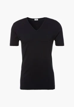 Pure Comfort|T-Shirts-Zimmerli Pure ComfortT-Shirt à manches courtes col en V - navy