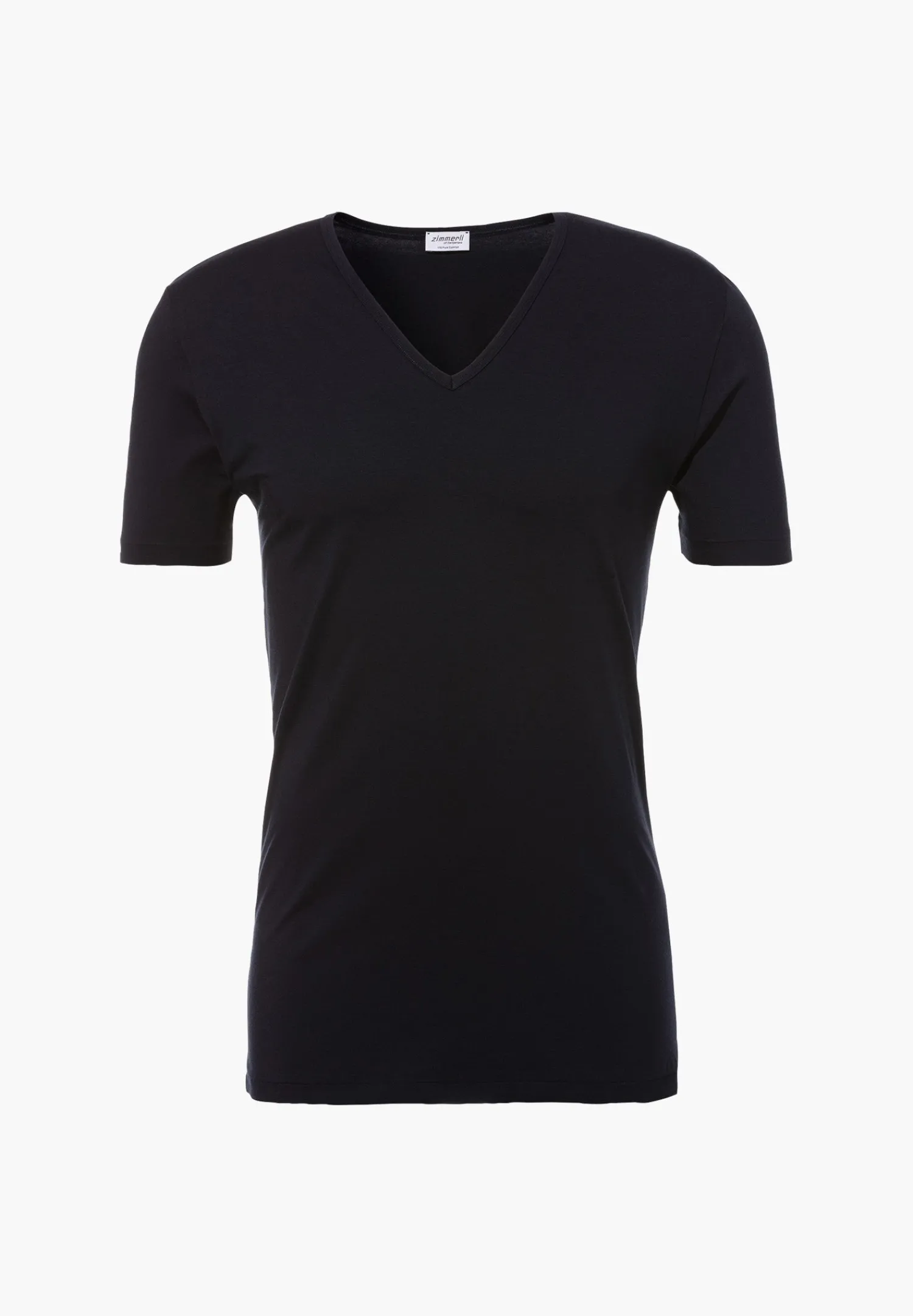 Pure Comfort|T-Shirts-Zimmerli Pure ComfortT-Shirt à manches courtes col en V - navy
