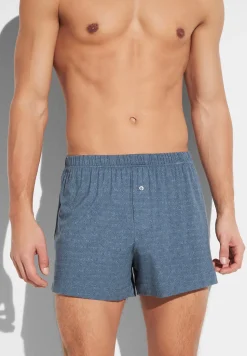 Boxershorts|Boxers-Zimmerli Pureness PrintBoxer - linear geo blue