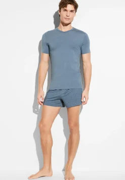 Boxershorts|Boxers-Zimmerli Pureness PrintBoxer - linear geo blue