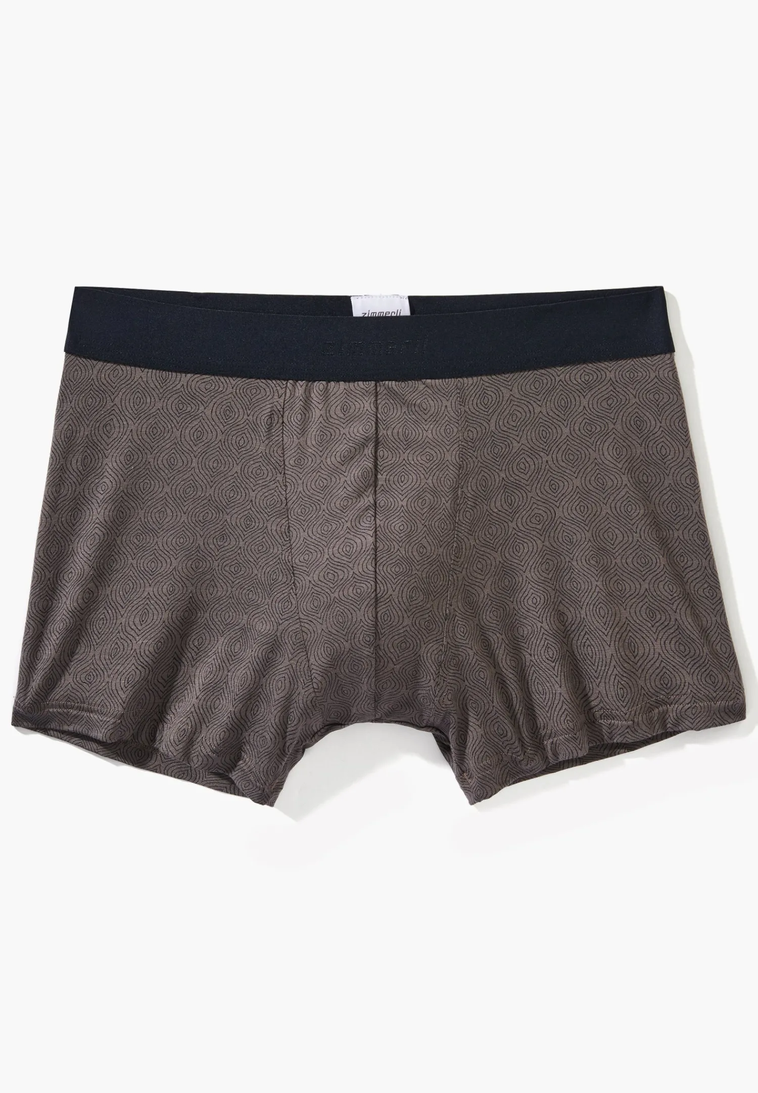 Caleçons Et Boxer Briefs-Zimmerli Pureness PrintBoxer Trunk - linear geo brown