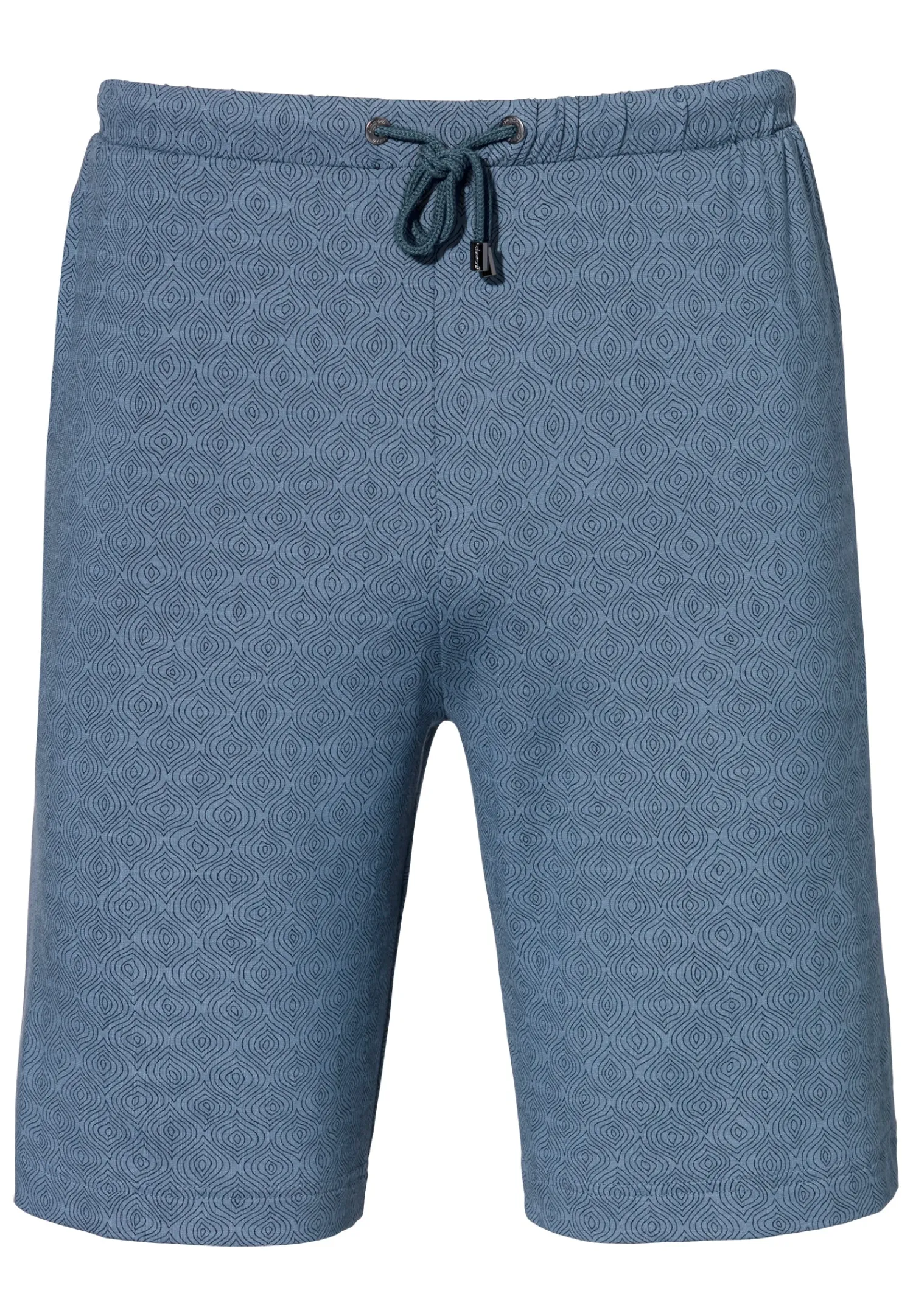 Pantalons|Pantalons-Zimmerli Pureness PrintPantalon court - linear geo blue