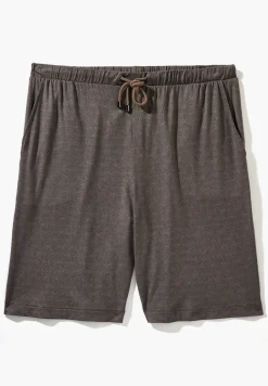 Pantalons|Pantalons-Zimmerli Pureness PrintPantalon court - linear geo brown