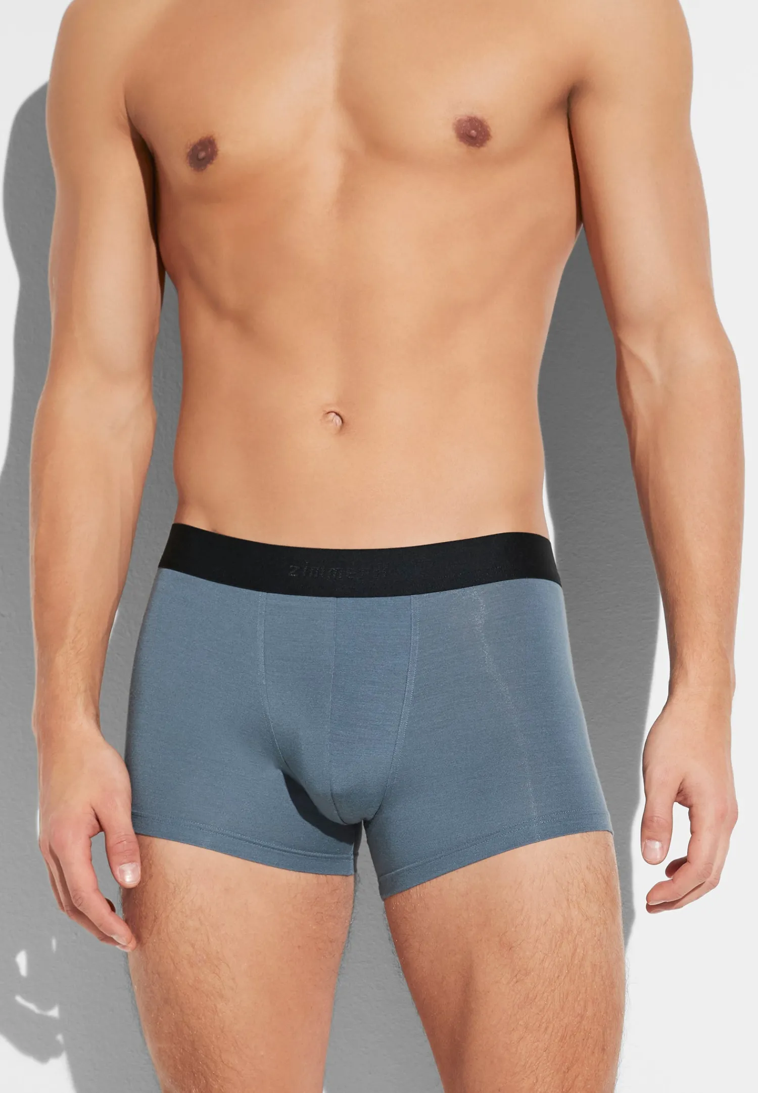 Pureness|Caleçons Et Boxer Briefs-Zimmerli PurenessBoxer Trunk - blue slate