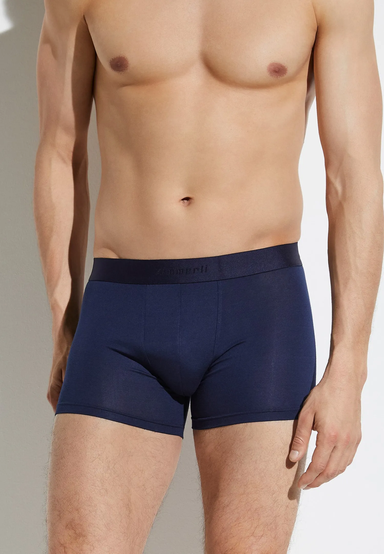 Pureness|Caleçons Et Boxer Briefs-Zimmerli PurenessBoxer Trunk - navy
