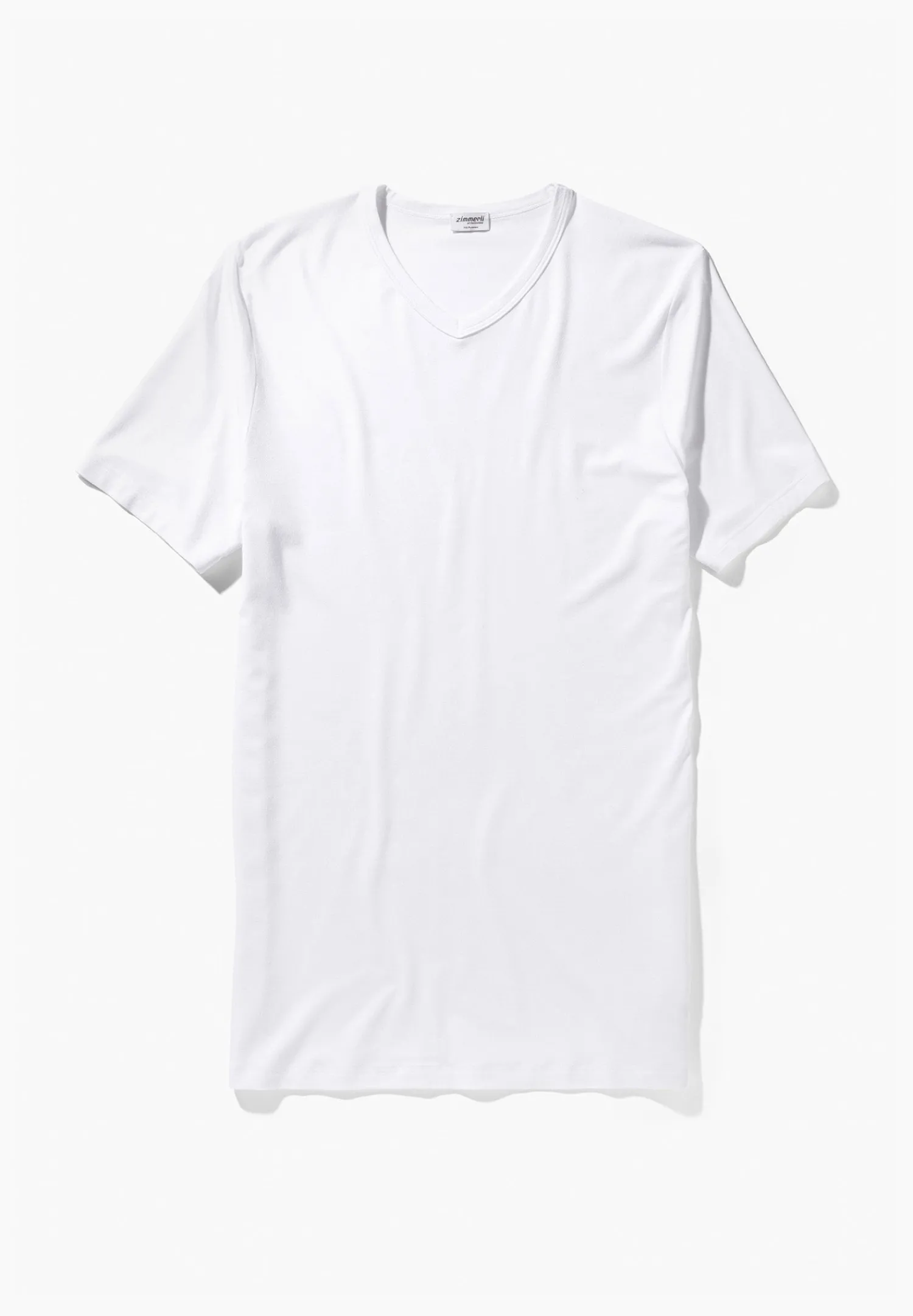 Pureness|T-Shirts-Zimmerli PurenessT-Shirt à manches courtes col en V - white