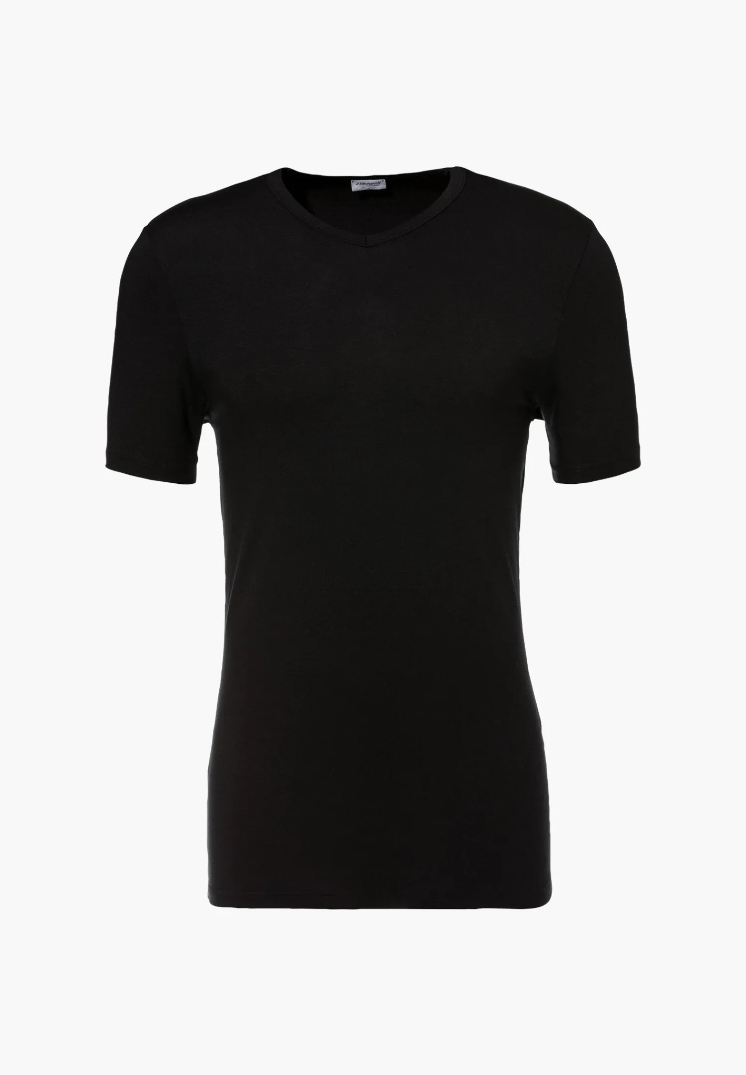 Pureness|T-Shirts-Zimmerli PurenessT-Shirt à manches courtes col en V - black