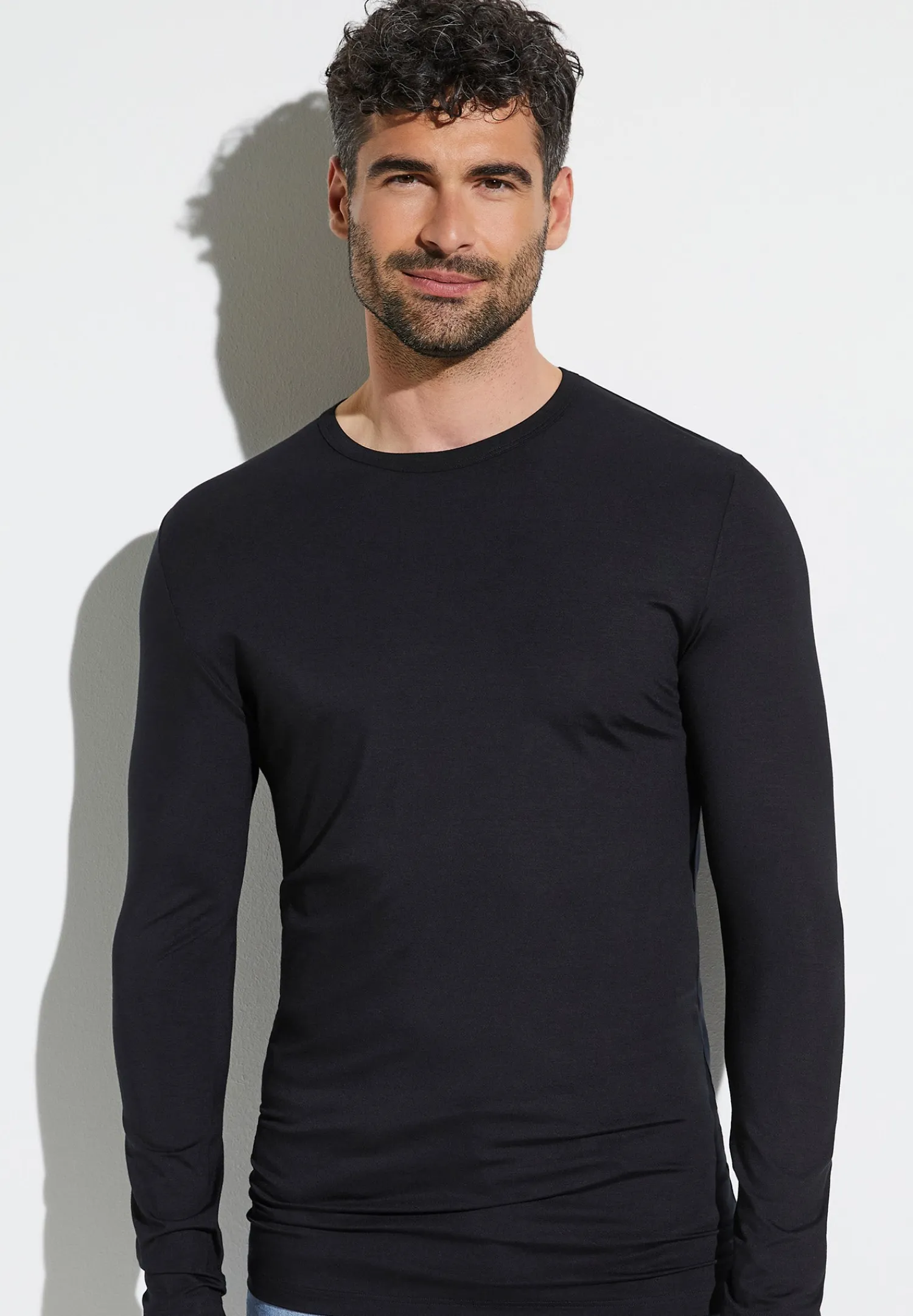 Pureness|T-Shirts Manches Longues-Zimmerli PurenessT-Shirt à manches longues - black