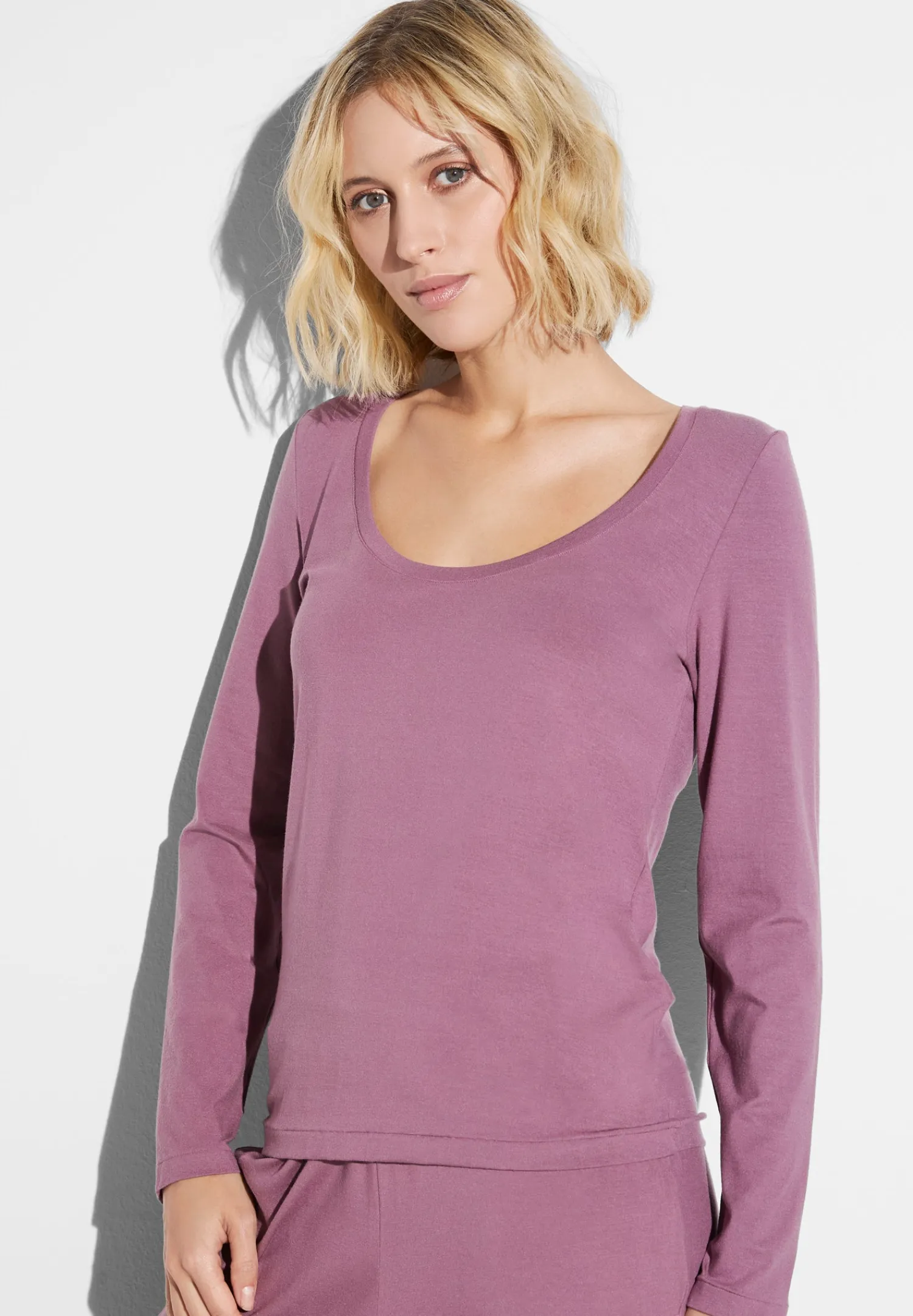 Pureness|T-Shirts À Manches Longues-Zimmerli PurenessT-Shirt à manches longues - mulberry