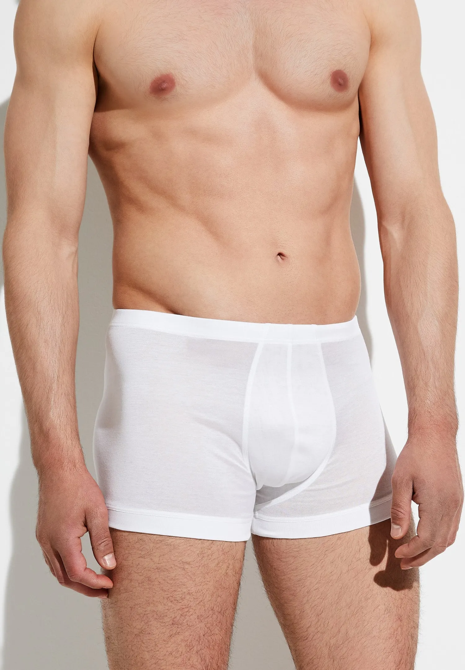 Royal Classic|Caleçons Et Boxer Briefs-Zimmerli Royal ClassicBoxer Trunk - blancSuper fins