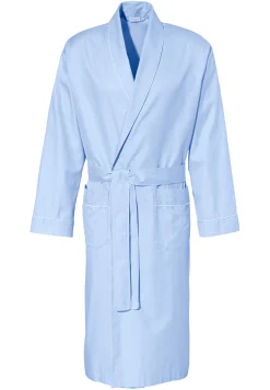 Peignoirs-Zimmerli Sea Island WovenRobe de chambre longue - blue