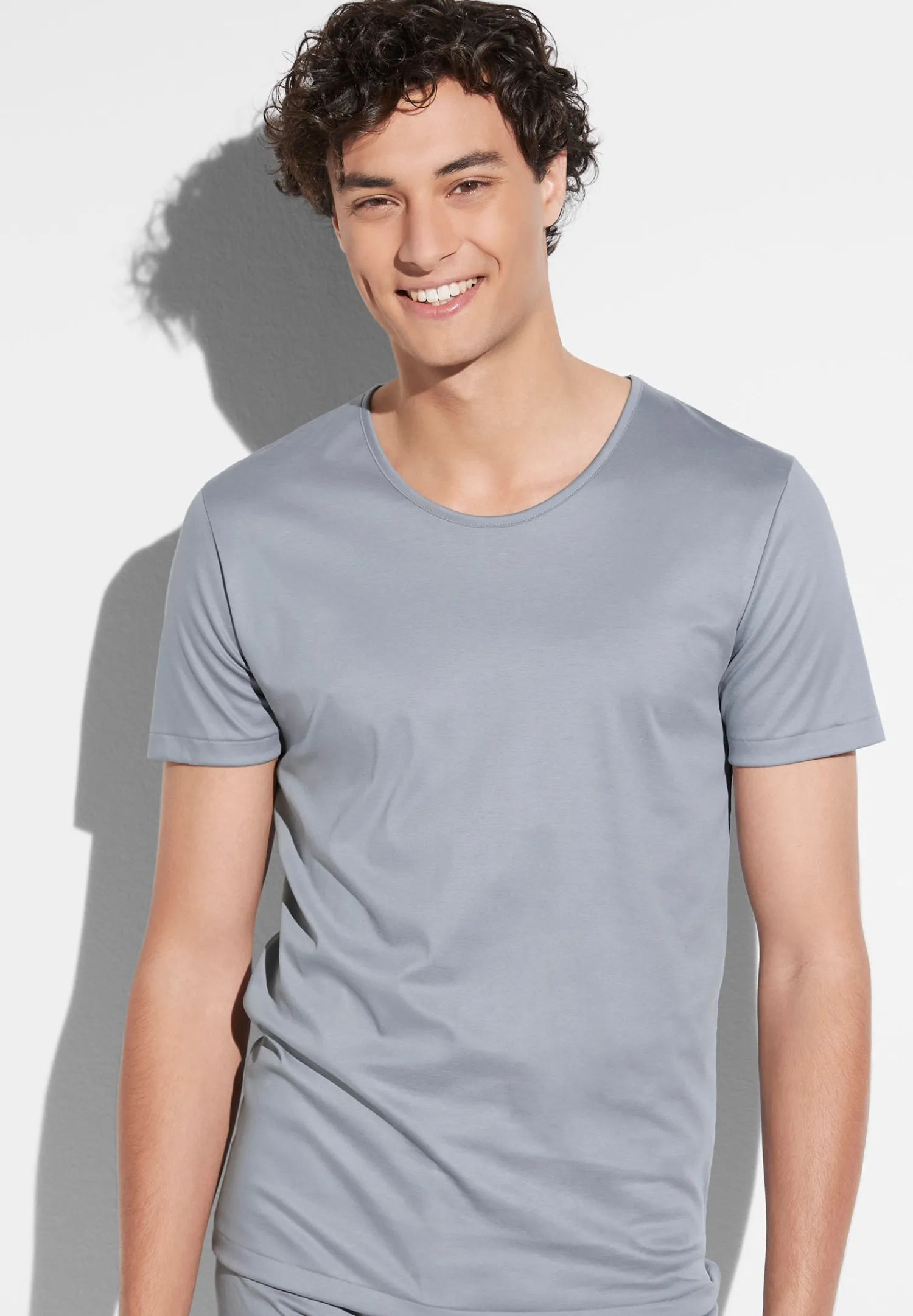Sea Island|T-Shirts-Zimmerli Sea IslandT-Shirt à manches courtes - smoky blue